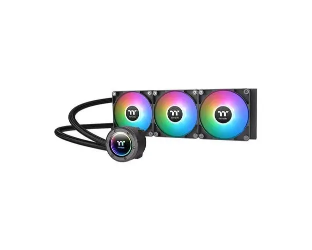 Cooler CPU Thermaltake TH420 V2 ARGB, iluminare ARGB, 3x140 mm, 1800 rpm, PWM (Negru)