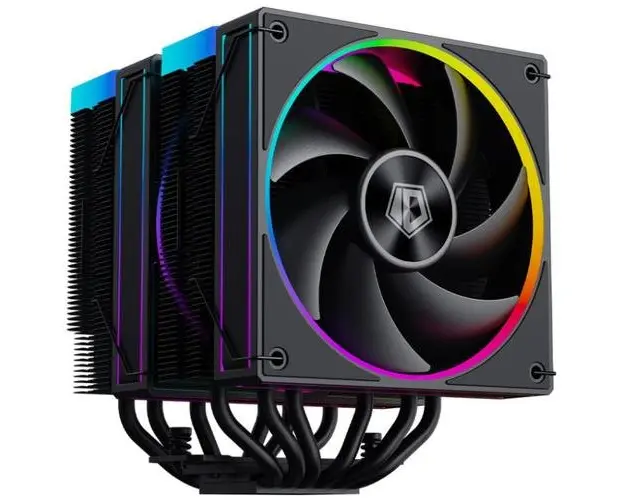 Cooler CPU ID-Cooling FROZN A620 ARGB, 2x 120mm, 2000 rpm, PWM, iluminare aRGB (Negru)