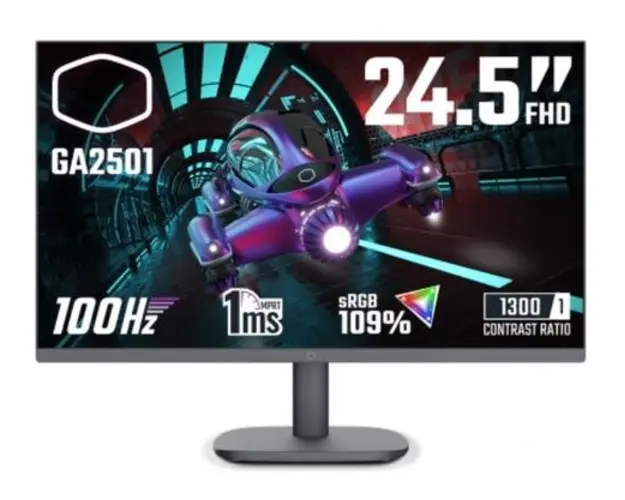 Monitor Gaming IPS LED CoolerMaster 24.5inch CMI-GA2501-EU, Full HD (1920 x 1080), VGA, HDMI, 100 Hz, 4 ms (Negru)