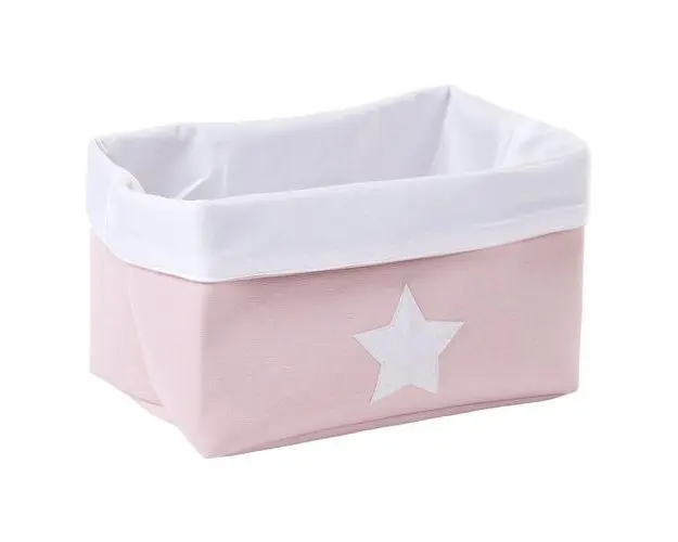 Cos depozitare panza Childhome 32x20x20 cm, Roz