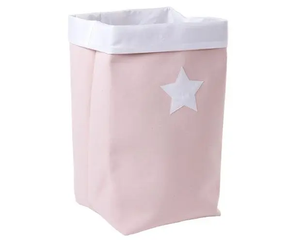Cos depozitare panza Childhome 32x32x60 cm, Roz