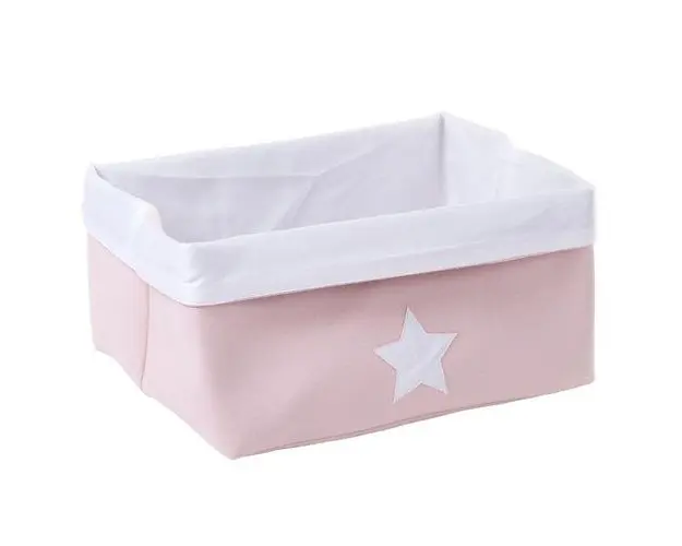 Cos depozitare panza Childhome 40x30x20 cm, Roz