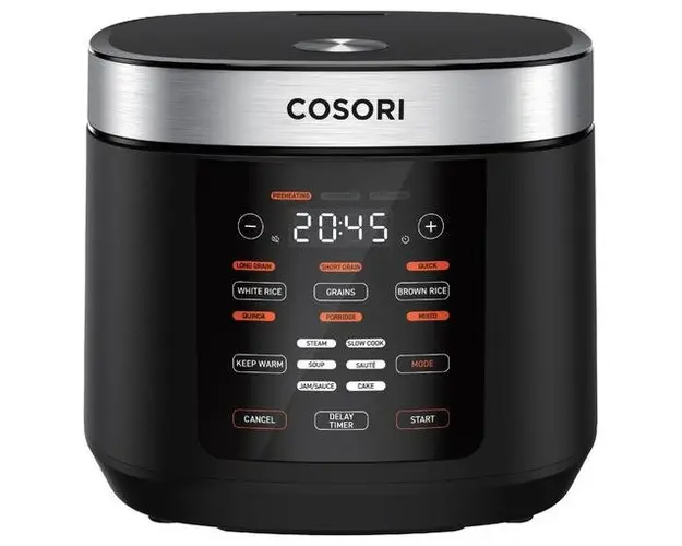 Fierbator de orez Cosori Slow Cooker CRC-R501-KEU, 970 W, 5 l, 18 programe (Negru)