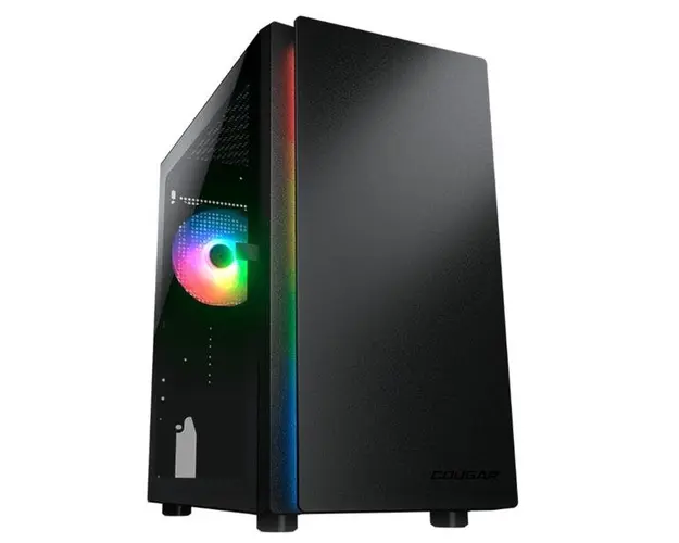Carcasa Cougar Purity RGB, iluminare ARGB, Mini Tower, fara sursa, mATX, mITX (Negru)