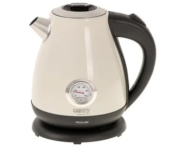 Fierbator electric CAMRY CR1344C, 1.7 L, 2200W, otel inoxidabil (Crem) 