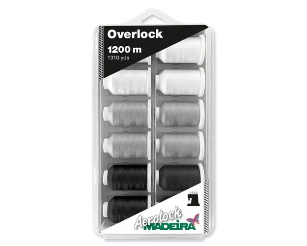 Blisterbox 12 papiote ata de surfilat Aerolock No.125 Madeira 8092