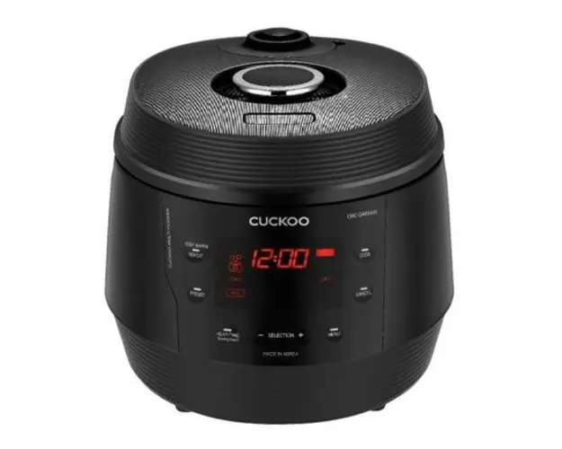 Multicooker 8 in 1 CUCKOO CMC-QAB549S, 1100 W, 5 L, functie Slow-Cooker, 10 programe, Timer, Display led, Presiune reglabila (Negru)