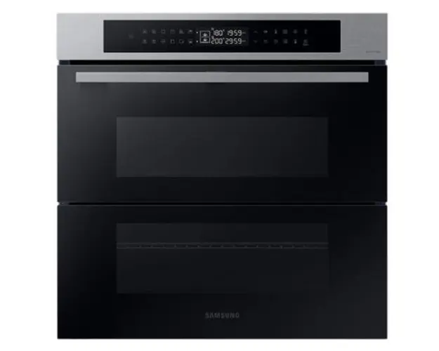 Cuptor incorporabil Bespoke Samsung NV7B4345VAS/U2, Electric, 76 l, Autocuratare catalitica, Dual Cook Flex, Display touch, Air sous vide,Natural Steam, SmartThings Cooking (Negru/Argintiu)