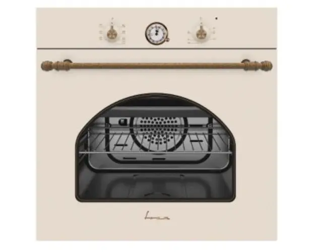 Cuptor incorporabil rustic Fram FBO-S607GCAR-RBG, 60 l, 7 functii, Grill, Display analog (Bej)