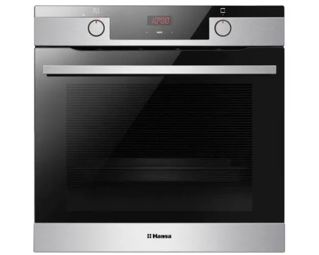 Cuptor incorporabil Hansa BOEI683020, X-Type, 77 l, 9 functii, Grill, Timer electronic, Clasa A (Negru/Inox)