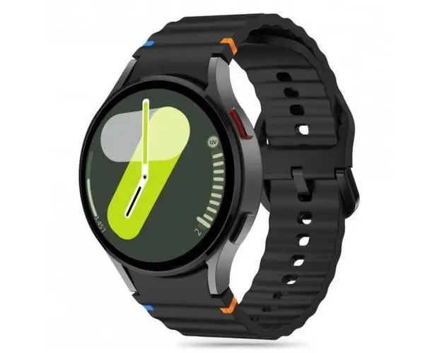 Curea Tech-Protect Silicone Sport pentru Samsung Galaxy Watch7 / Watch FE / Watch6 / Watch5 / Watch4 Series (Negru)