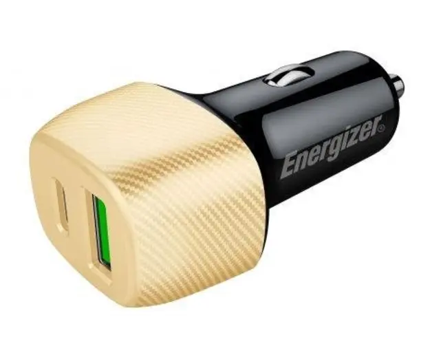 Incarcator auto Energizer D38BG, 38W, USB, USB-C (Negru/Auriu)