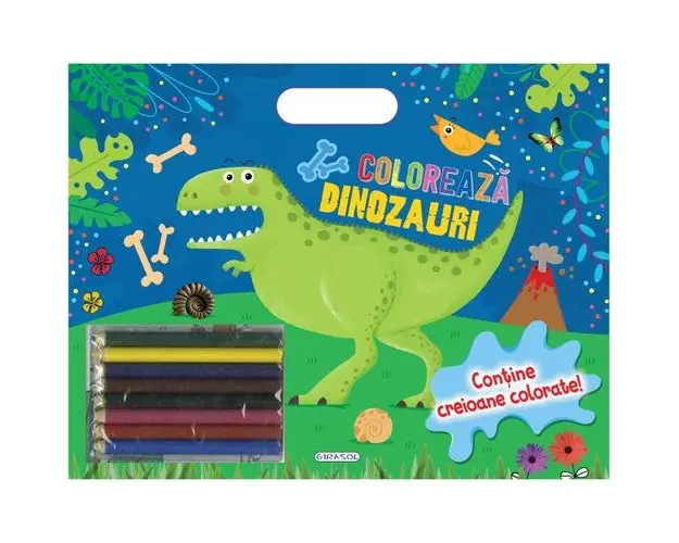 Coloreaza - Dinozauri (creioane)