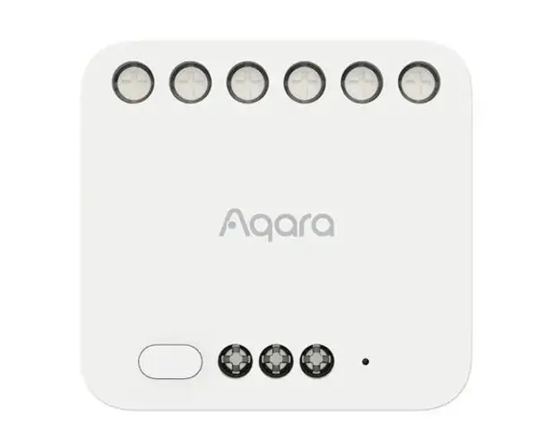 Releu inteligent Aqara Dual Relay Module T2, 10A, 2 canale, ompatibil HomeKit, Matter