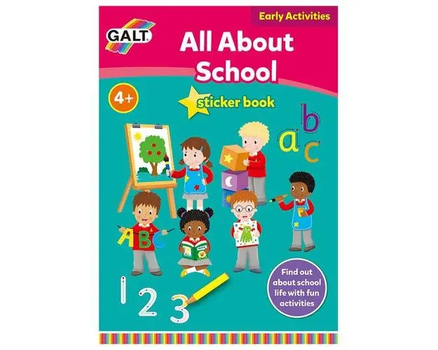 Carte cu activitati si abtibilduri - Totul despre scoala