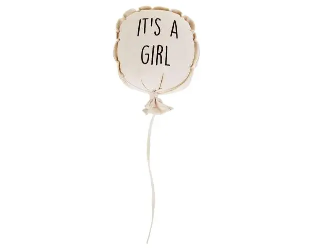 Decoratiune perete balon Childhome Fata, 35x26x8 cm, Bej