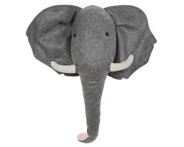 Decoratiune perete Childhome 15x28x36 cm, Elefant