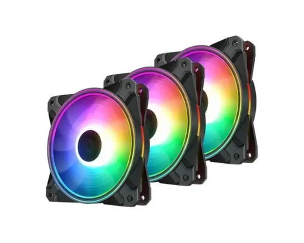 Kit Ventilatoare Deepcool CF120 PLUS, 3 buc., 120mm, Led ARGB