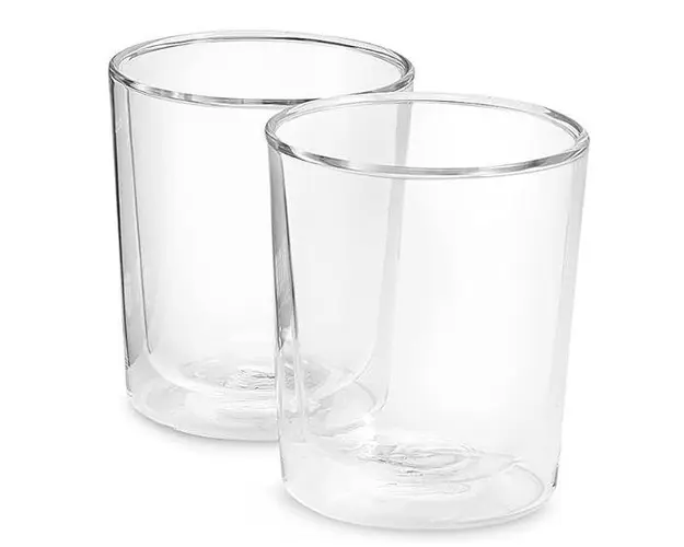 Set 2 pahare De'Longhi DLSC318, 400 ml, Perete dublu, Sticla borosilicata (Transparent)