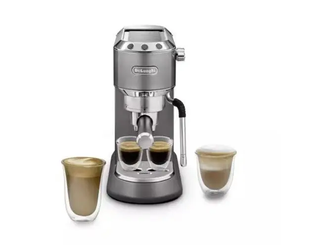 Espressor manual De'Longhi EC 885.GY Dedica Arte, 1350 W, 1 l, 15 bar (Gri/Argintiu)