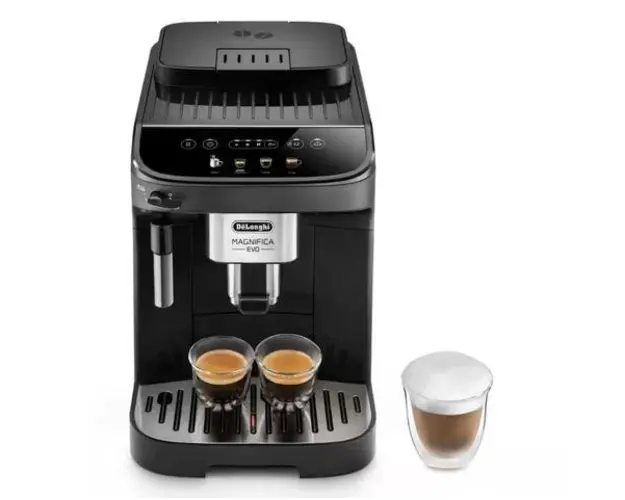 Espressor automat De'Longhi Magnifica Evo ECAM 290.21.B, 1450 W, 15 bar, 1.8 l, sistem spumare lapte manual, rasnita cu 13 setari (Negru)