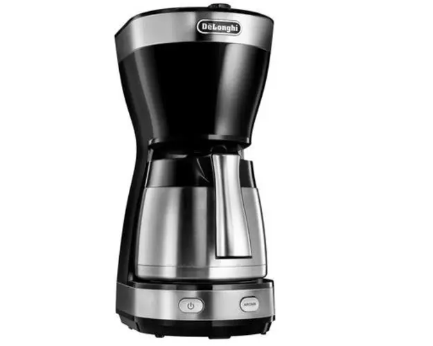 Cafetiera De’Longhi ICM 16710, 1000 W, 1.25 L (Negru/Argintiu)