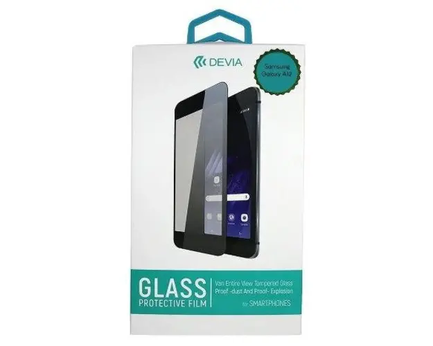 Folie Protectie Sticla Securizata Devia ACS02584 pentru Samsung Galaxy A12 (Negru)