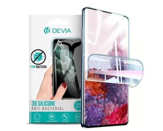 Folie Silicon Antibacterian Devia Pentru Oppo A15s (Transparent)