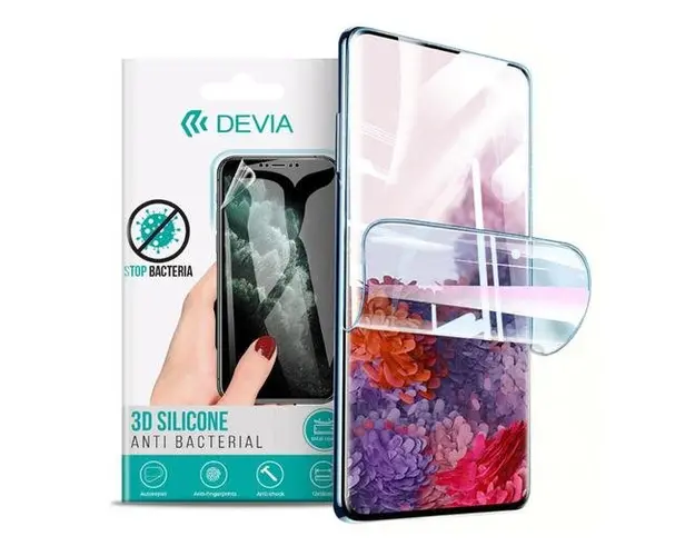 Folie Silicon Antibacterian Devia Pentru Realme 8 (Transparent)