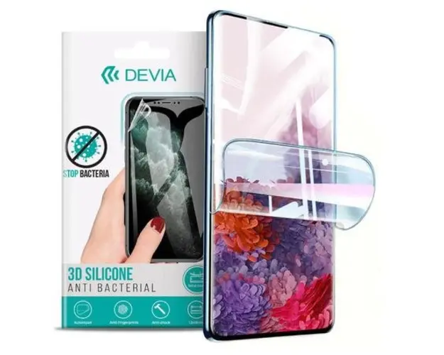 Folie Silicon Antibacterian Devia Pentru Huawei P20 (Transparent)