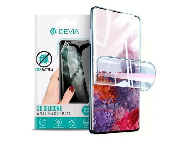 Folie Silicon Antibacterian Devia Pentru Huawei P40 Lite E (Transparent)