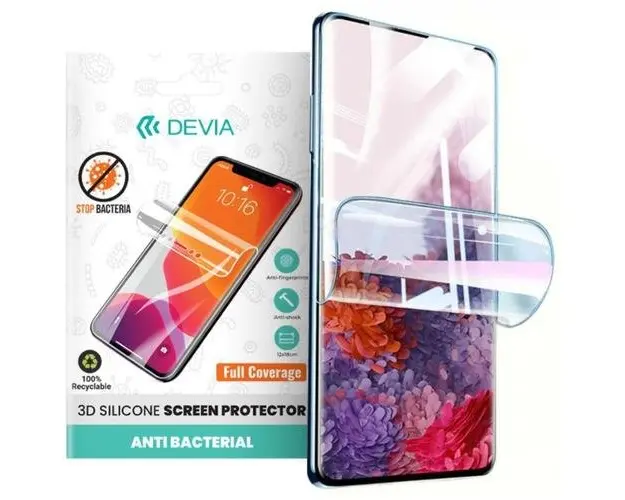 Folie Silicon Devia DFSAX13TP Antibacterian Xiaomi 13T Pro (Transparent)