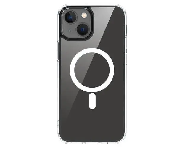 Husa Protectie Spate Devia Pure MagSafe Shockproof DVPMSIP13PCL pentru iPhone 13 Pro Clear, antishock (Transparent)