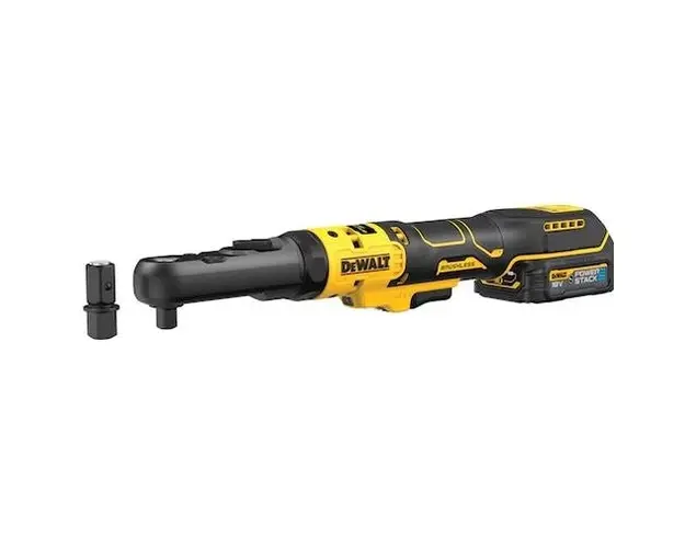 Masina de insurubat unghiulara DeWalt DCF510E2G-QW, 1/2-3/8inch, 101.7 Nm, 2 acumulatori li-ion, 18 V, 1.7 Ah, incarcator, insertie spuma