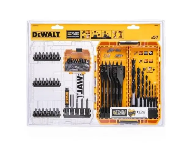 Set burghie si biti DeWalt DT70768-QZ, 57 piese (Galben/Negru)