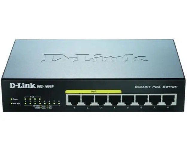 Switch D-Link DGS-1008P, 8 porturi