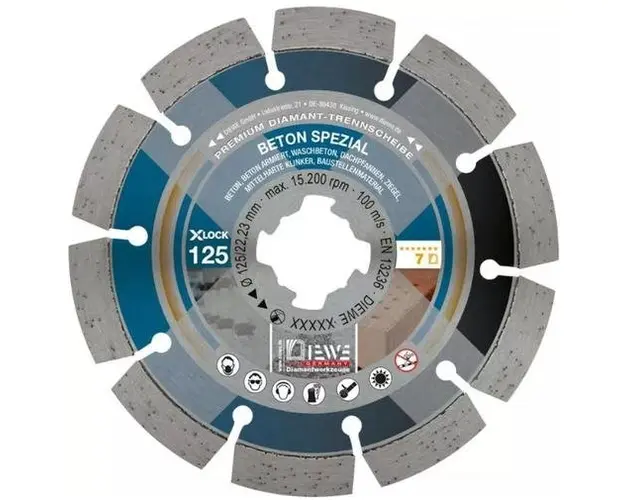 Disc diamantat Diewe SQ-96105, 125 mm (Argintiu)