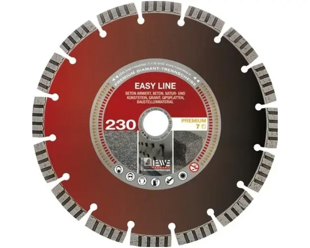 Disc diamantat Diewe SQ-62343, 230 mm (Rosu/Negru)