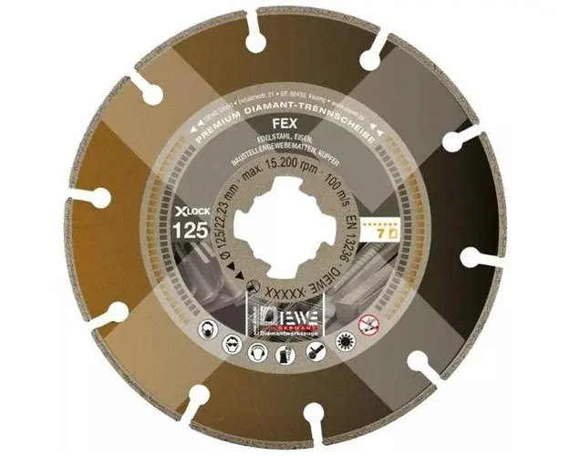 Disc diamantat Diewe SQ-96107, 125 mm (Argintiu)