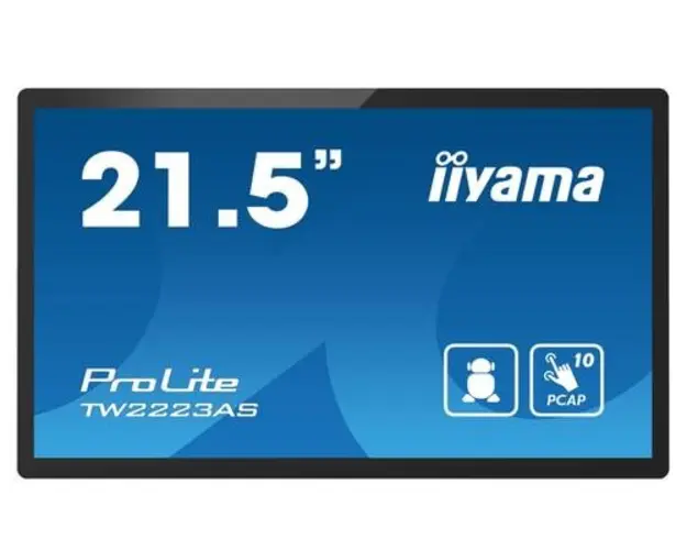 Ecran Profesional VA LED Iiyama 21.5inch TW2223AS-B2, Full HD (1920 x 1080), HDMI, Boxe, Touchscreen (Negru)