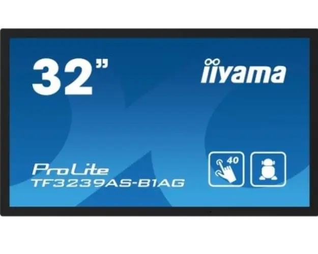 Ecran inteligent LED Iiyama 32inch TF3239AS-B1AG, Ultra HD (3840 x 2160), HDMI, DisplayPort, Boxe (Negru)