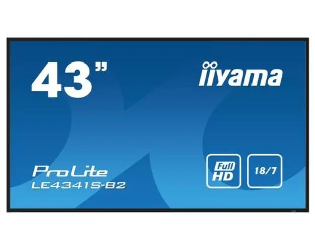 Display Profesional IPS LED Iiyama 42.5inch LE4341S-B2, Full HD (1920 x 1080), VGA, HDMI, Boxe (Negru)