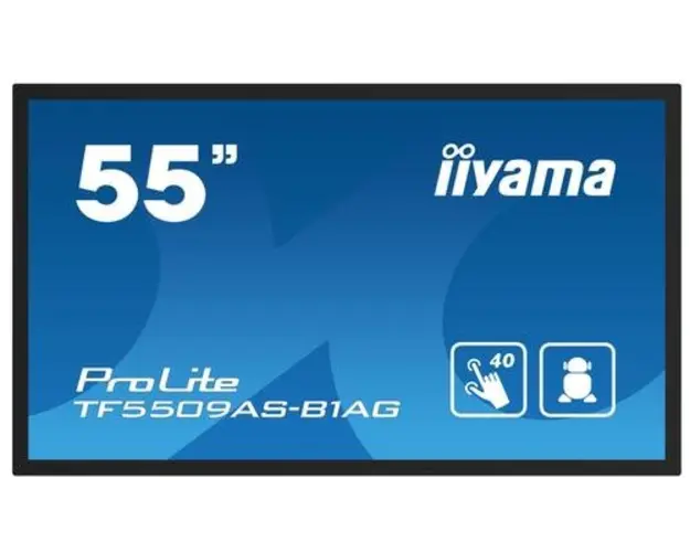 Ecran Profesional IPS LED Iiyama 54.6inch TF5539AS-B1AG, UHD (3840 x 2160), HDMI, DisplayPort, Boxe (Negru)
