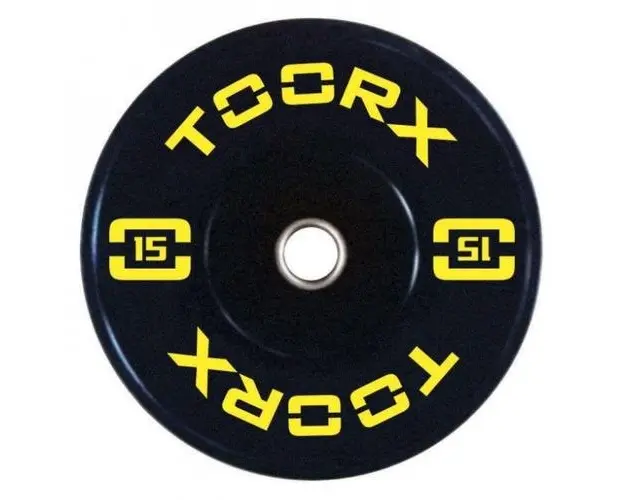 Disc olimpic TOORX ADBT-15, cauciuc, 15 KG (Negru)