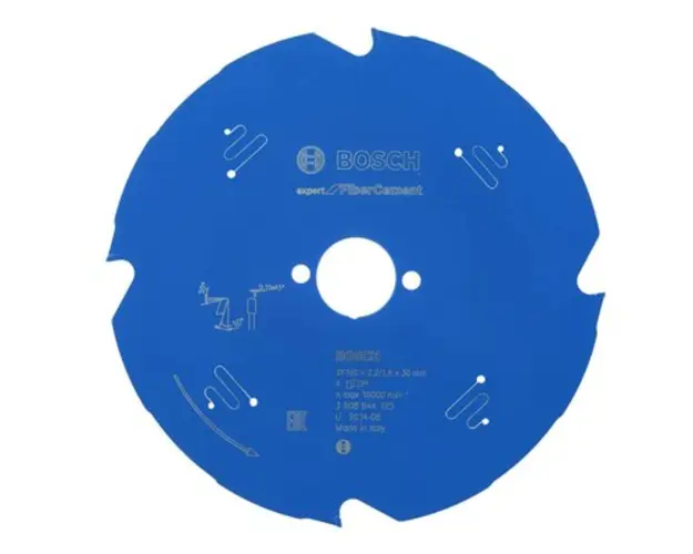 Disc pentru fierastrau circular, Bosch Expert for Fiber Ciment, 190x2.2/1.6x30mm, 4T