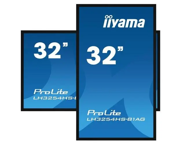 Display Profesional IPS LED iiyama PROLITE 31.5inch LH3254HS-B1AG, Full HD (1920 x 1080), DVI, VGA, HDMI, DisplayPort, Boxe (Negru) 