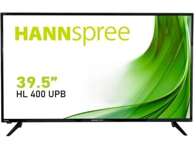 Display Profesional VA LED Hannspree 39.5inch HL400UPB, Full HD (1920 x 1080), VGA, HDMI, Boxe (Negru) 