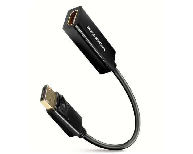 Adaptor Axagon RVD-HI14N, DisplayPort 1.2 - HDMI 1.4, 4K/30Hz, 15cm (Negru)