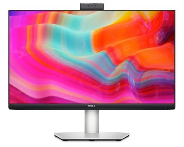 Monitor IPS LED Dell 23.8inch S2422HZ, pentru Videoconferinta, Full HD (1920 x 1080), HDMI, DisplayPort, Pivot, Boxe (Negru)