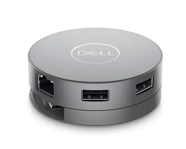 Docking Station Dell DA310, interfata USB-C, porturi : 2 x USB 3.1 type A, 1 x USB 3.1 (type C, HDMI, VGA, DisplayPort, LAN (Gri)